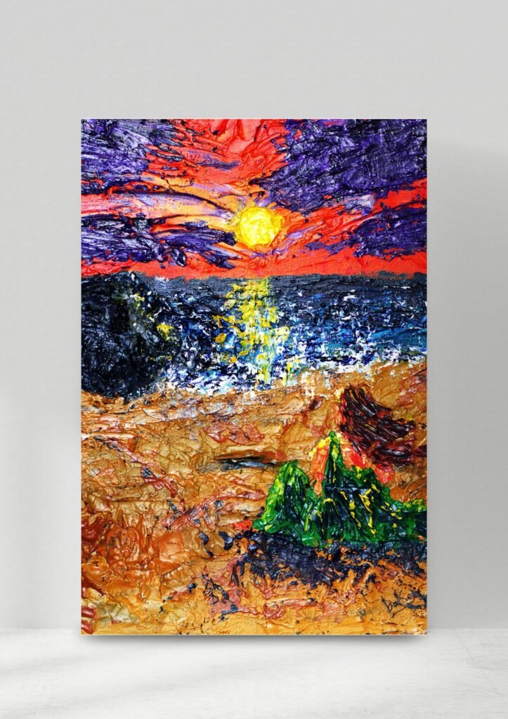 Obra Livre pra poder sorrir 40x50cm, acrílico em tela.